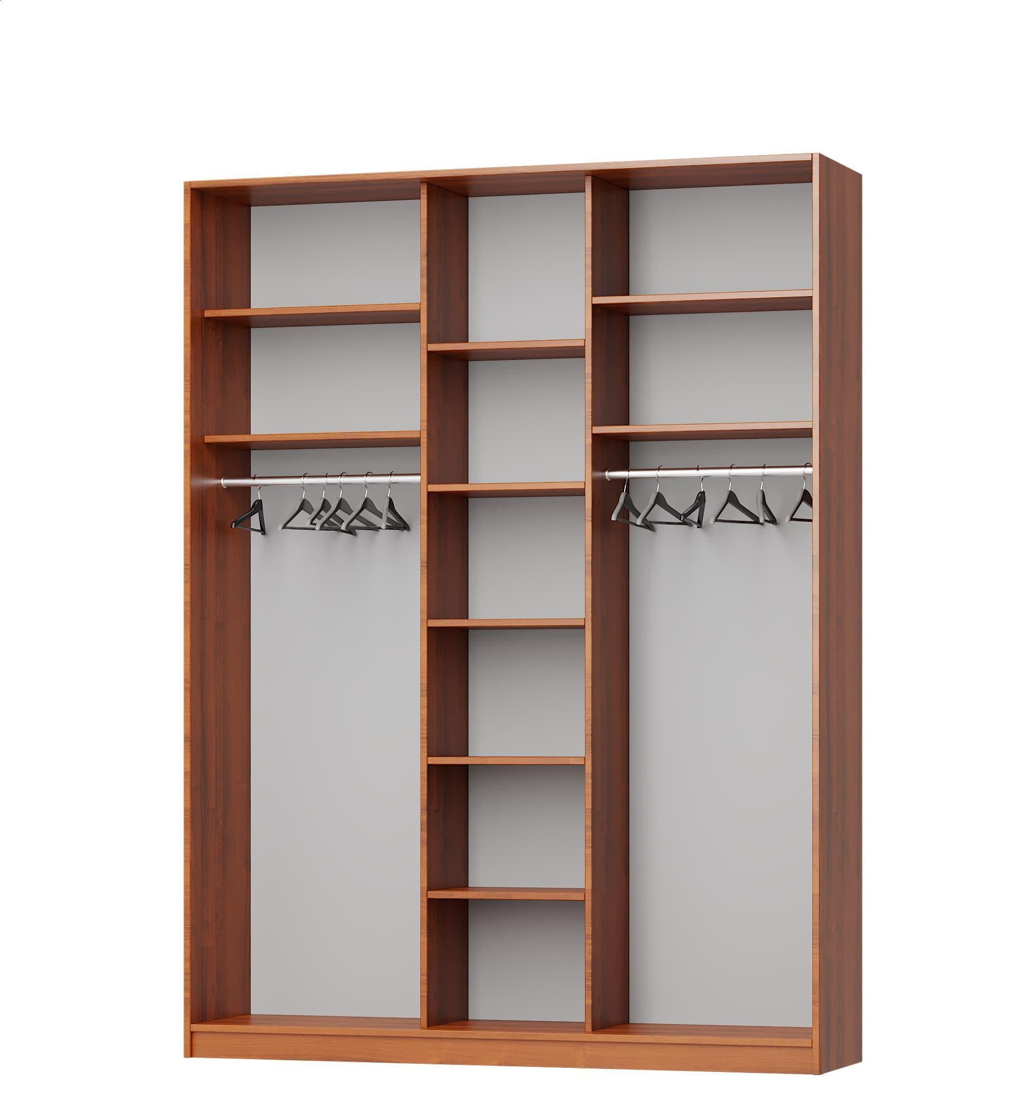 Шкаф-купе трехдверный MebelStar Стандарт AL 3 зеркала 180x60x240 см Аляска белый (MBS-1573) - фото 2 Шкаф-купе трехдверный MebelStar Стандарт AL 3 зеркала 180x60x240 см Аляска белый (MBS-1573) - фото 2