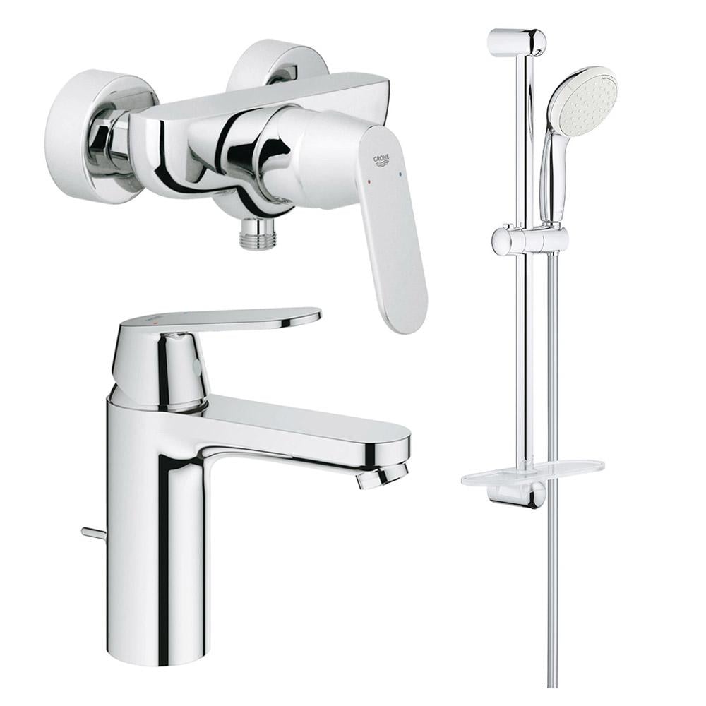 Набор смесителей для ванны Grohe Eurosmart 126114M Хром (111385) Набор смесителей для ванны Grohe Eurosmart 126114M Хром (111385)