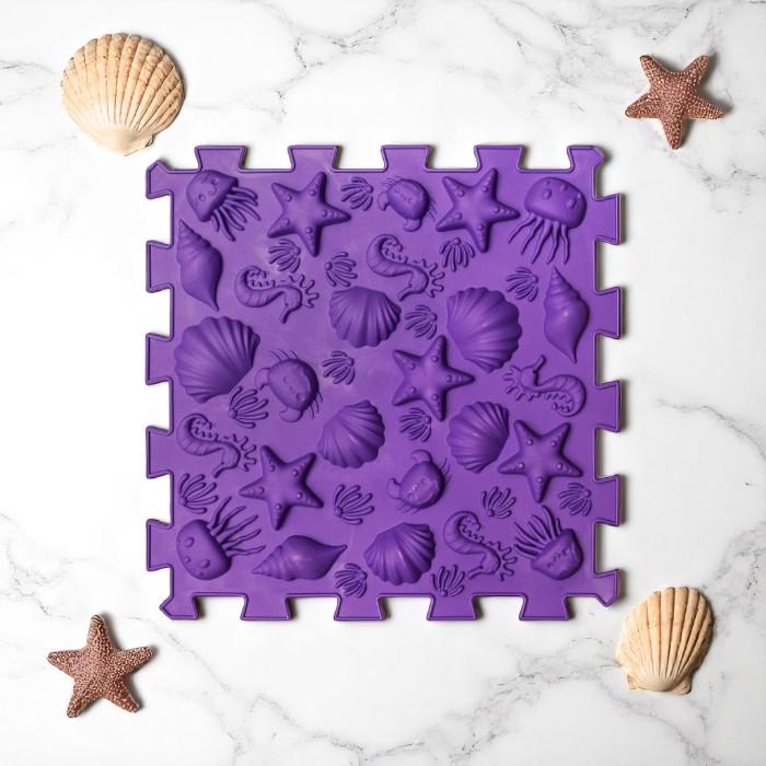 Килимок масажний пазл морські 1 ел. Фіолетовий - фото 2 Килимок масажний пазл морські 1 ел. Фіолетовий - фото 2