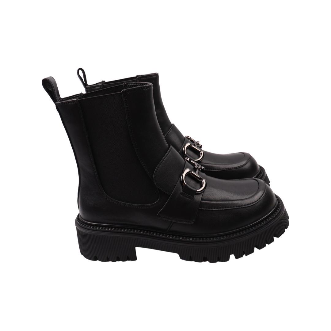 Ботинки женские Oeego из кожи р. 39 Черный (131-22DHC)