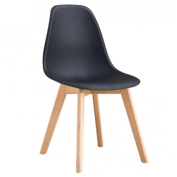 Стул пластиковый Лоренцо SDM пластик/бук Черный (31919060)