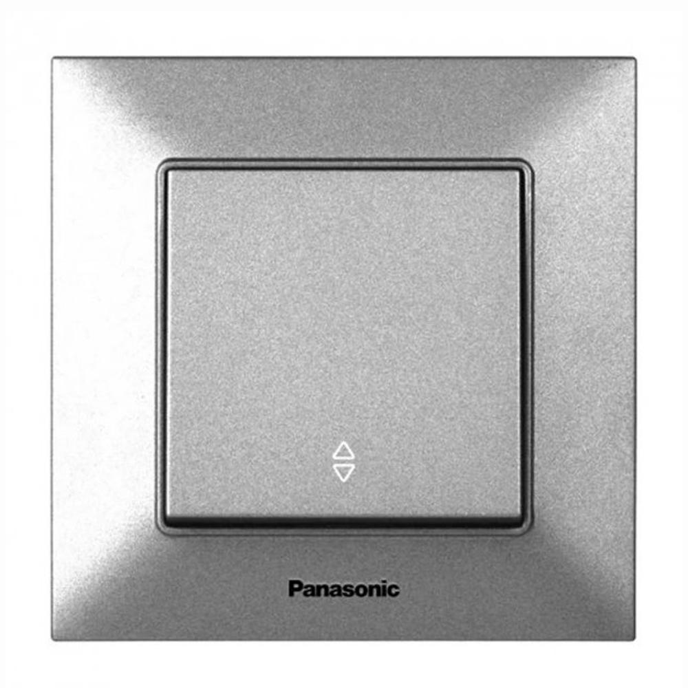 Выключатель Panasonic Arkedia Slim одноклавишный проходной Серебряный (22865)