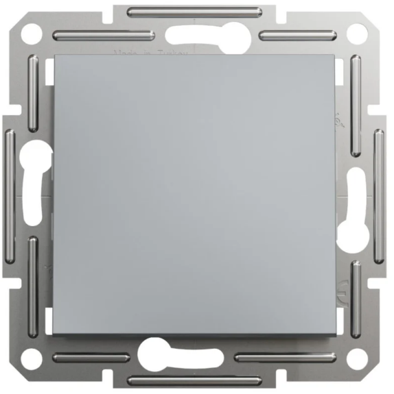 Выключатель одноклавишный Schneider Asfora промежуточная сталь (28425683) Выключатель одноклавишный Schneider Asfora промежуточная сталь (28425683)