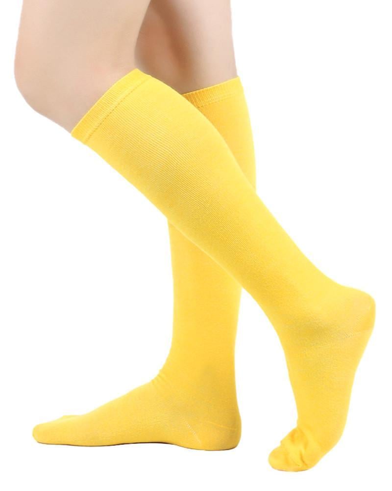 Гольфи до коліна однотонні One Size Жовтий (3377)