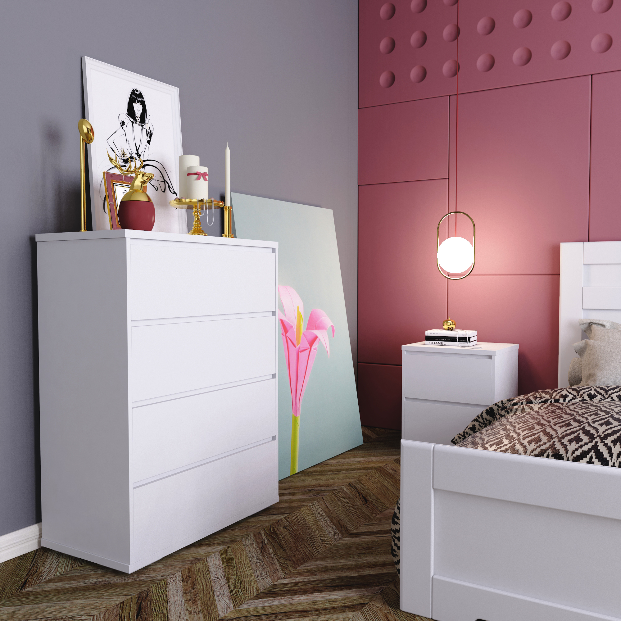 Комод Art in Head 4 Light 800x1030x420 мм Білий діамант (LT03010000000) - фото 2 Комод Art in Head 4 Light 800x1030x420 мм Білий діамант (LT03010000000) - фото 2