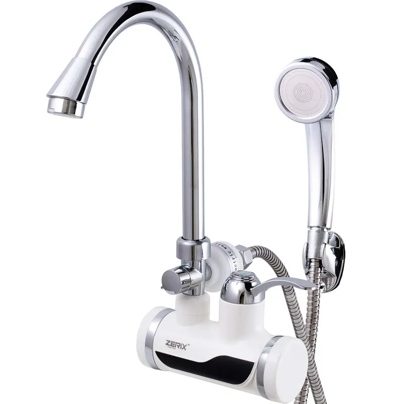 Проточный водонагреватель Zerix ELW08-EW с индикатором температуры (ZX2788) Проточный водонагреватель Zerix ELW08-EW с индикатором температуры (ZX2788)