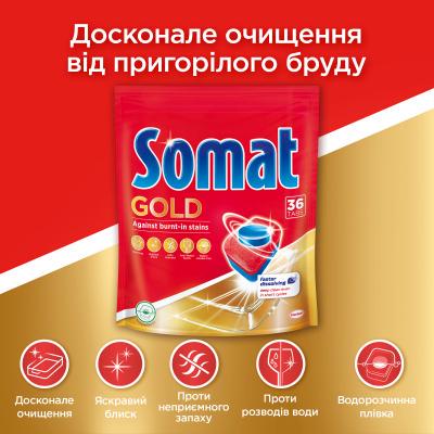 Таблетки Somat Gold для посудомийних машин 72 шт. (9000101321036) - фото 2