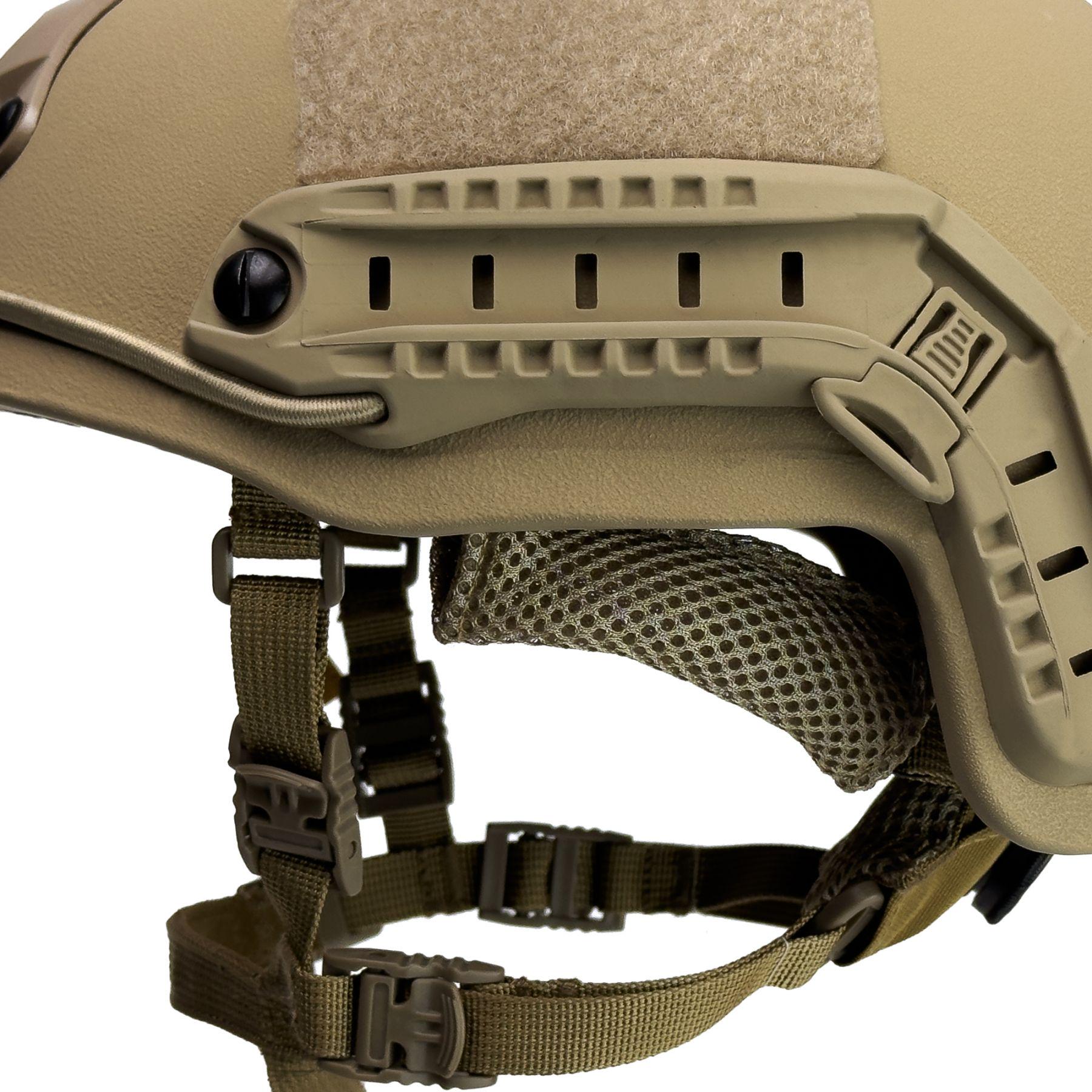 Шолом FAST Кевлар Рівень захисту NIJ IIIA Захистить від уламків рикошетів та пістолетних куль L Койот - фото 10