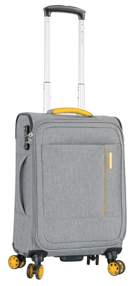 Чемодан средний Snowball 39303 M тканевый Серебряный