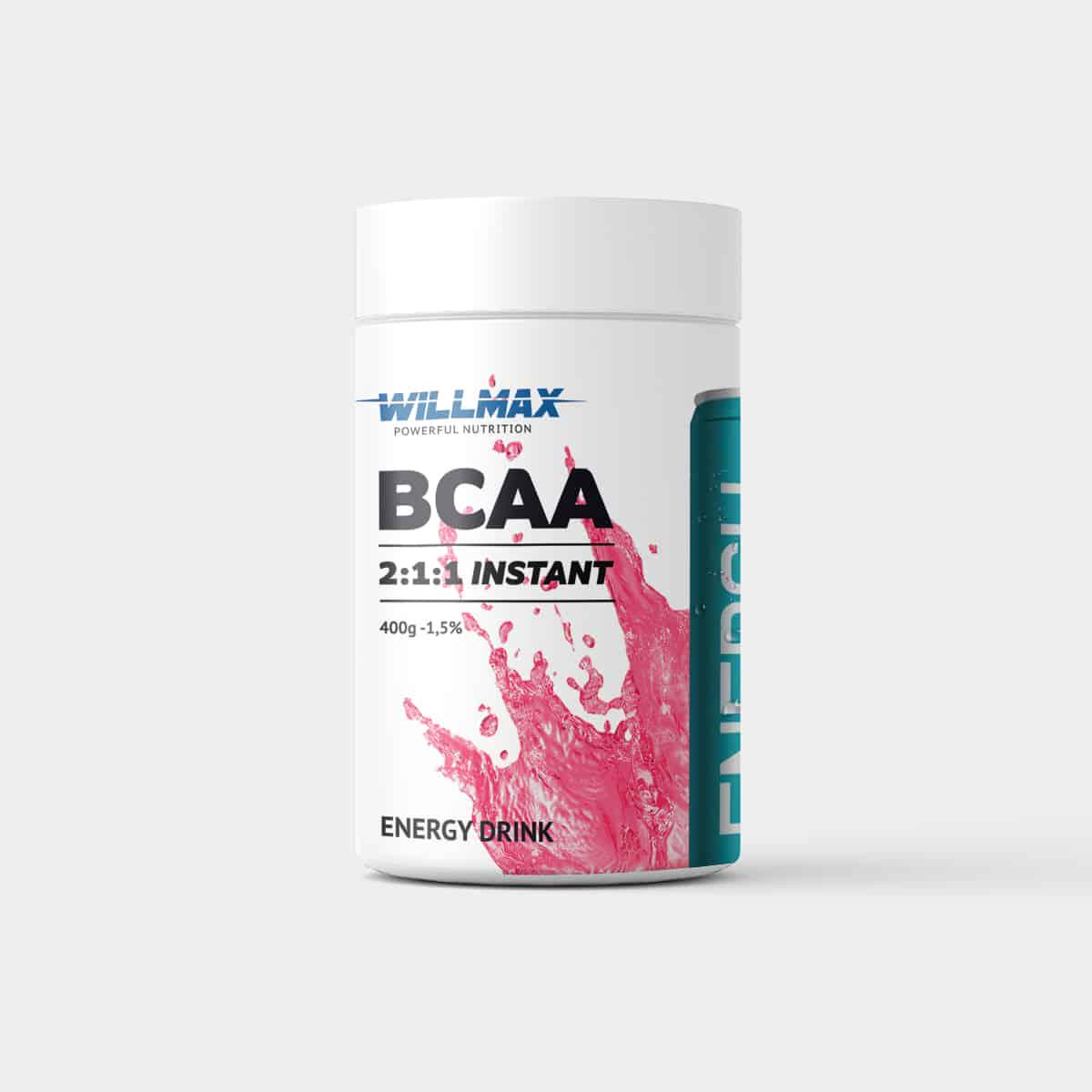 Амінокислоти BCAA Бсаа Willmax BCAA 2:1:1 Instant 400 г Енергетик (7128) - фото 1