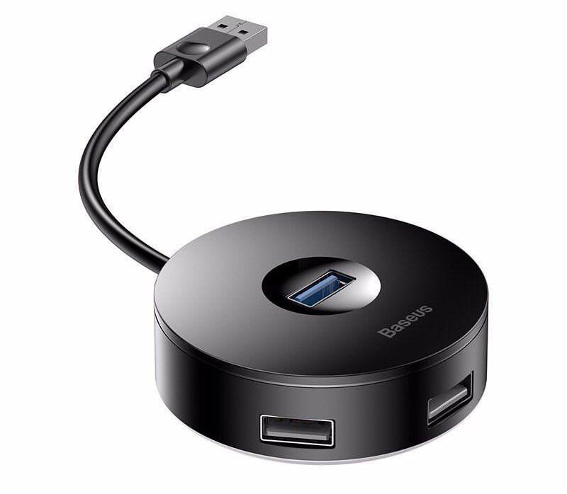 USB хаб BASEUS 1 USB 3,0+3 USB 2,0 кабель 14 см с подсветкой