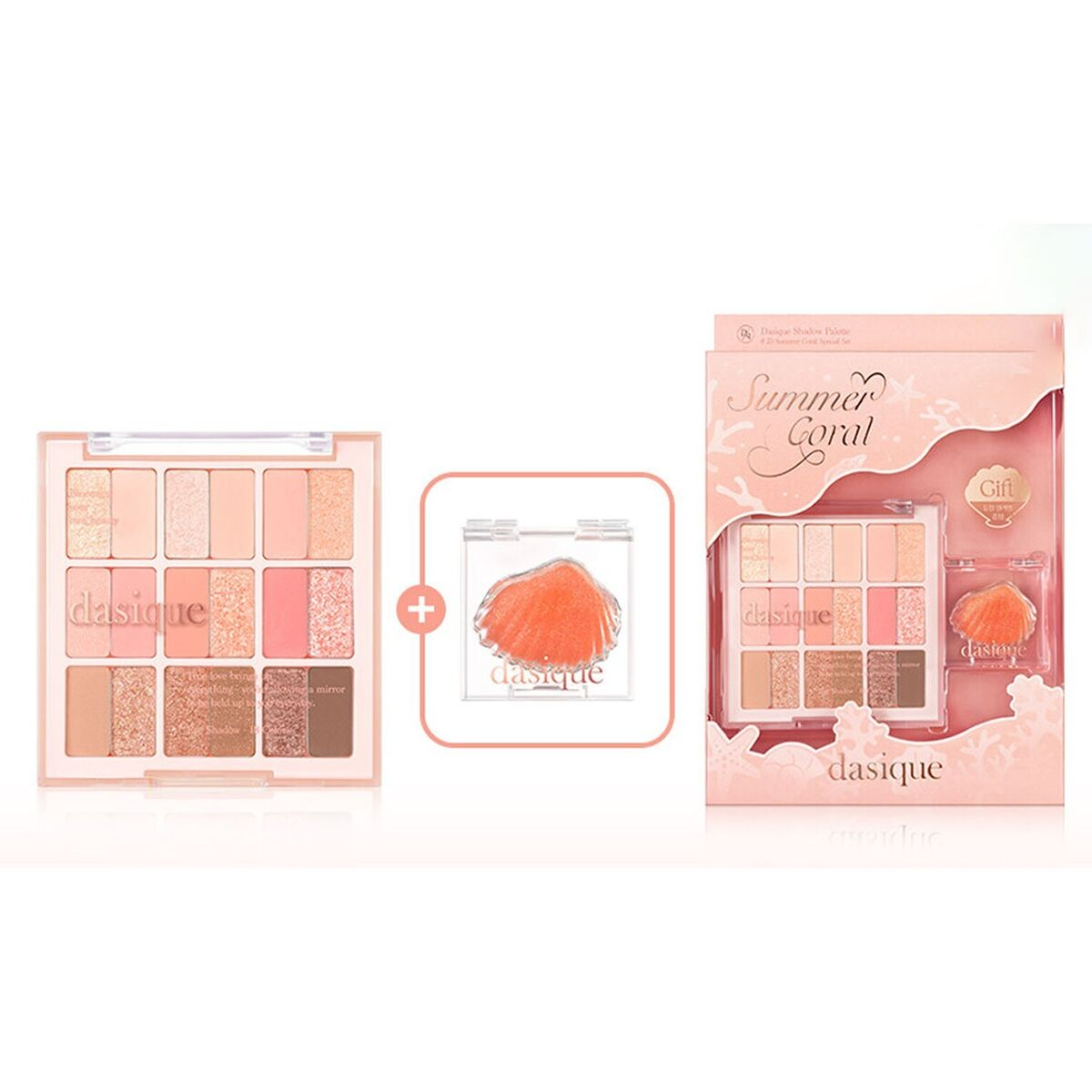 Тіні для очей палетка Dasique Shadow Palette №23 Summer Coral set (8809581534827) - фото 3