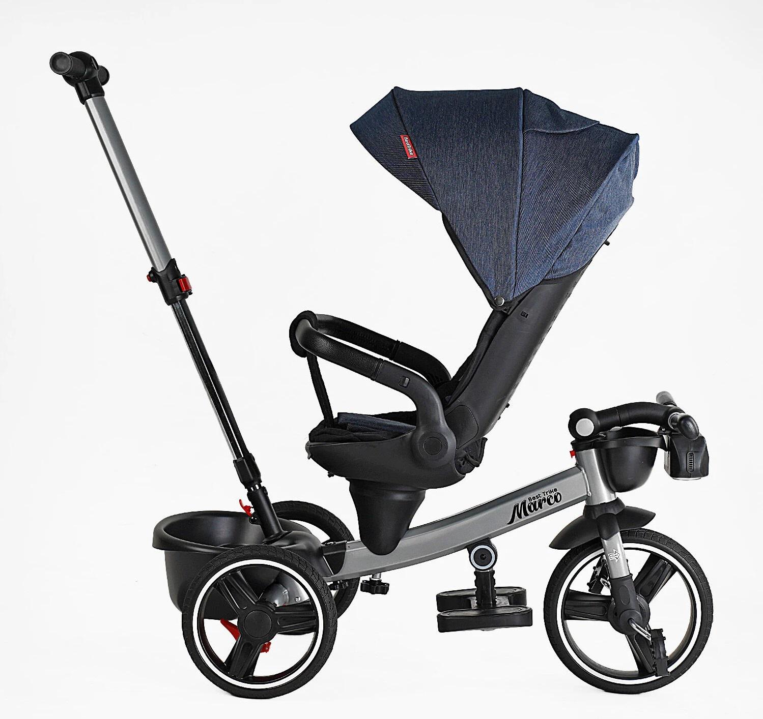 Велосипед 3-х колесный детский Best Trike Marco фара музыкальная/с USB/пульт Blue (157603) - фото 4