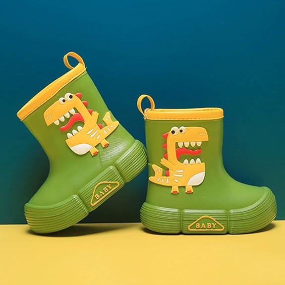 Сапоги детские для мальчиков с Динозавром резиновые водонепроницаемые р. 28 18 см Зеленый (D-0003) - фото 3 Сапоги детские для мальчиков с Динозавром резиновые водонепроницаемые р. 28 18 см Зеленый (D-0003) - фото 3
