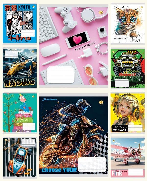 Зошити учнівські у клітинку 18 арк. 20 шт. в уп. ТЕ41202 (MTT-183930)