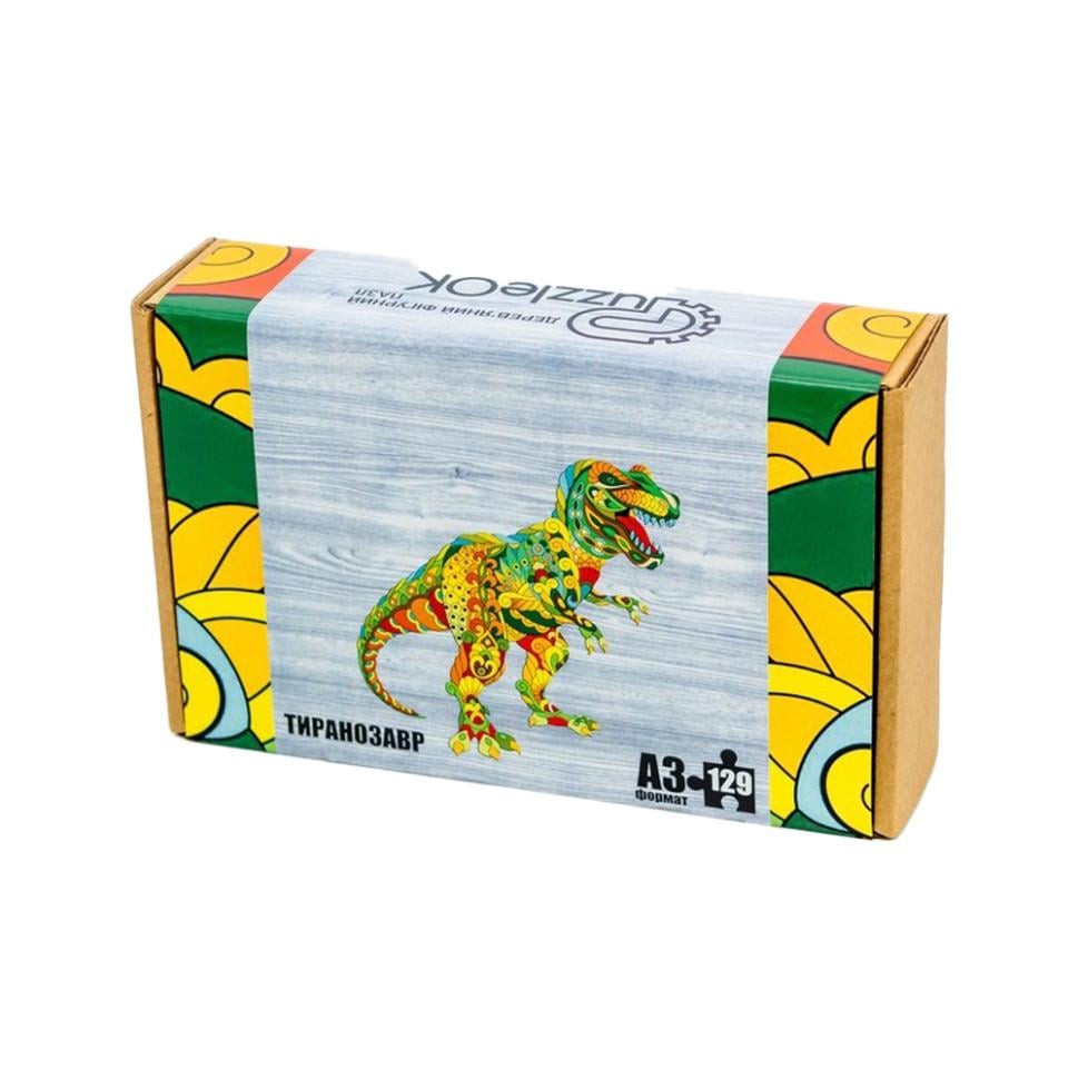 Пазлы фигурные PuzzleOK Тиранозавр из дерева на 129 эл. Разноцветный (150-98-PuzA3-007218)