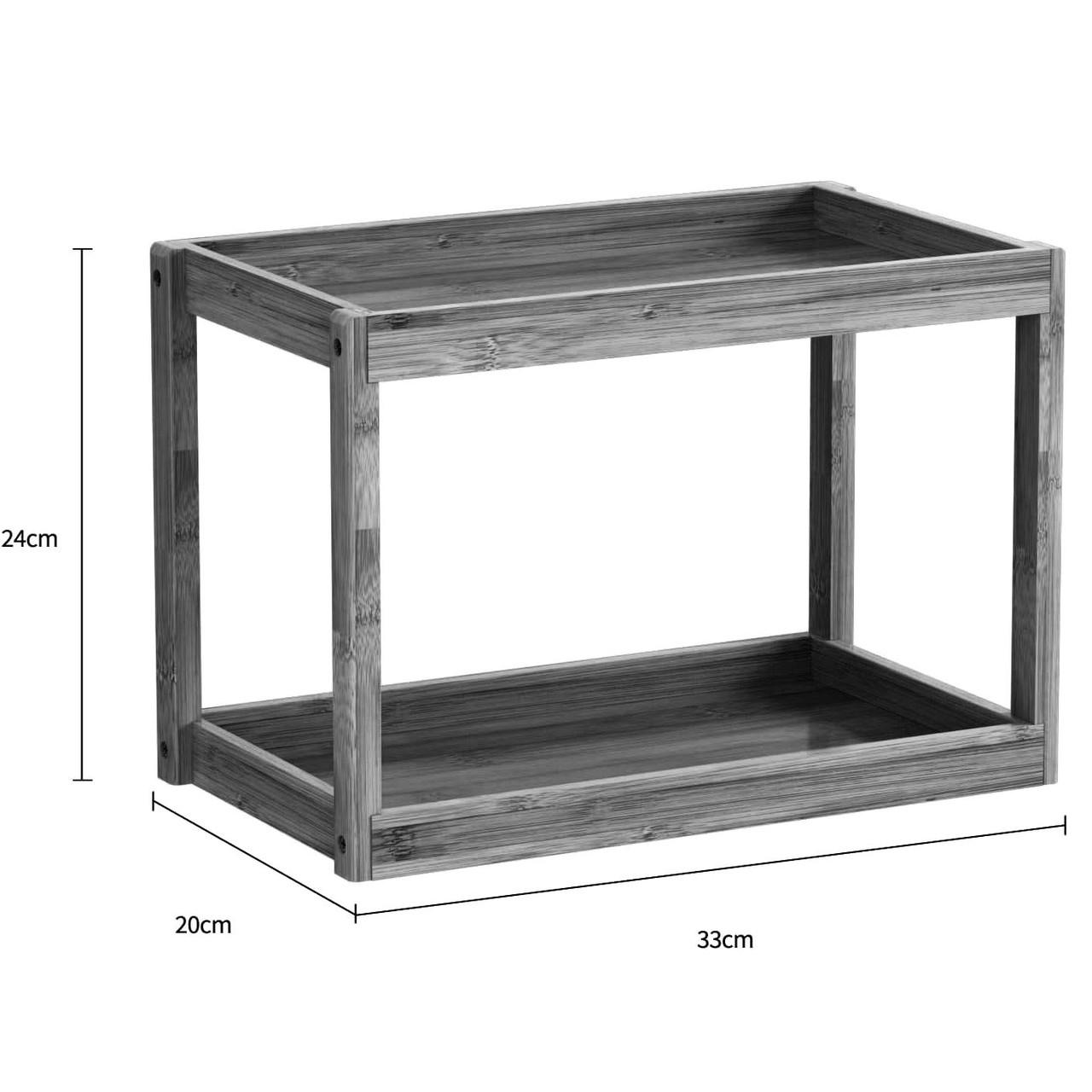 Полка для ванной настольная из дерева Афтон Карри (ВНО-003303) - фото 2 Полка для ванной настольная из дерева Афтон Карри (ВНО-003303) - фото 2