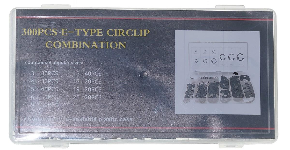 Набор стопорных колец типа Е 300 шт. 9 размеров (rest1846)