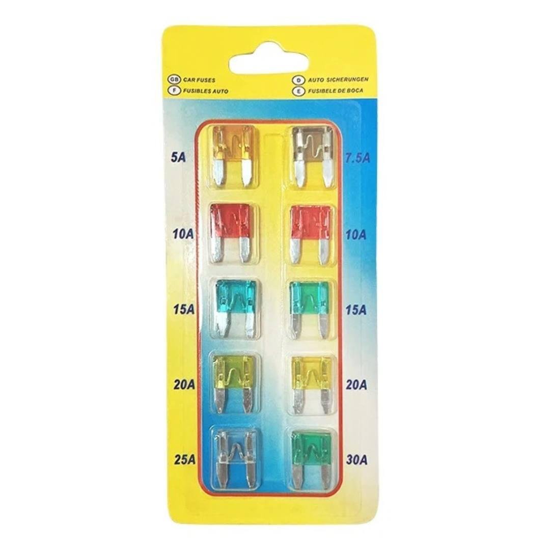 Набор автомобильных предохранителей Bodasan euro мини 5-30 А разноцветные 10 шт. Разноцветный (2354330510)
