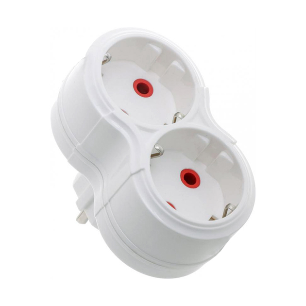 Двійник із заземленням Neomax NX1012 Білий