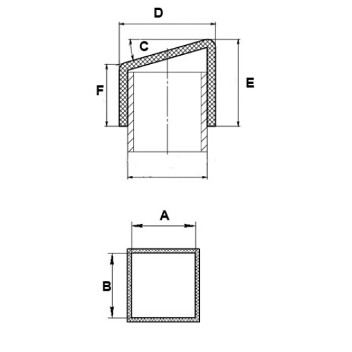 Комплект заглушек наружная пластиковая квадратная коса 20х20 мм угол 45 градусов 6 шт. (2688297241) - фото 2 Комплект заглушек наружная пластиковая квадратная коса 20х20 мм угол 45 градусов 6 шт. (2688297241) - фото 2