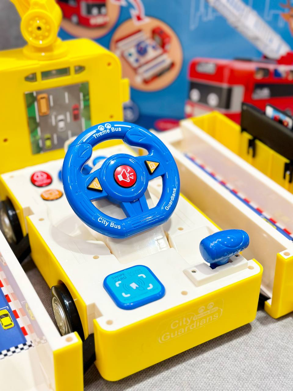 Іграшковий музичний автобус Fun Game з кермом трансформер 2в1 265-3 автотренажер Екскаватор (2054644716) - фото 7