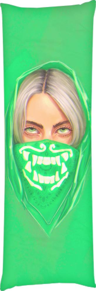 Подушка дакимакура Billie Eilish 15 60x180 см (14102247)