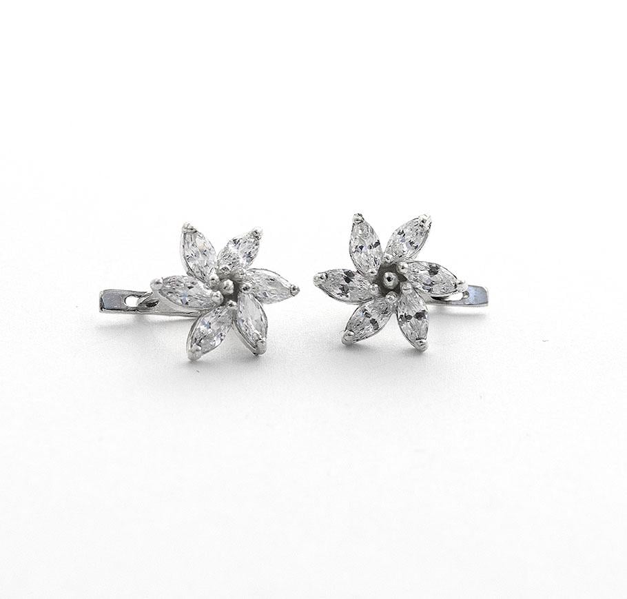 Серьги серебряные Maxi Silver 7961 Цветы (87961)