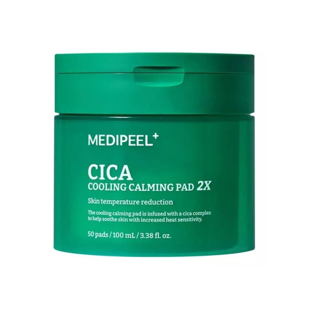 Пэды для проблемной кожи успокаивающие охлаждающие Medipeel Cica Cooling Calming Pad 2X 50 шт. 100 мл
