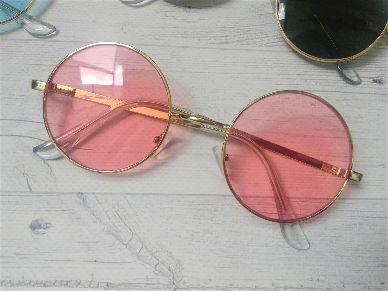 Очки круглые с цветной линзой Розовый Очки круглые с цветной линзой Розовый