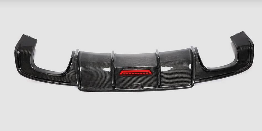 Диффузор заднего бампера DDCarbon V3 для S-Line SD 2017-2020 DDCarbon для Audi A3 2012-2020 гг. натуральный карбон (133012)