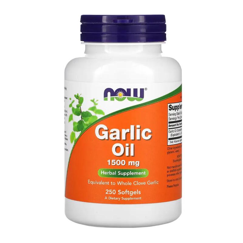 Часникова олія NOW Garlic Oil 1500 мг 250 капс. (08227-01)