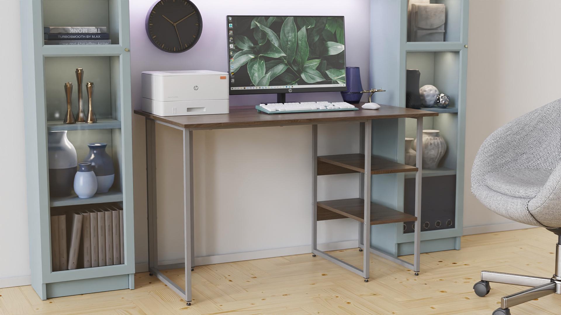 Стол компьютерный Ferrum-decor Кевин ДСП 16 мм 75x100x60 см Серый/Дуб Сонома Трюфель (FRD-101713)