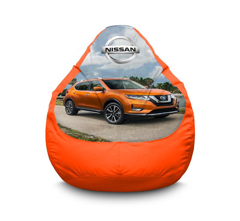 Кресло мешок iPuff Nissan Qashqai Orange Оксфорд XXL 90х125 см Оранжевый
