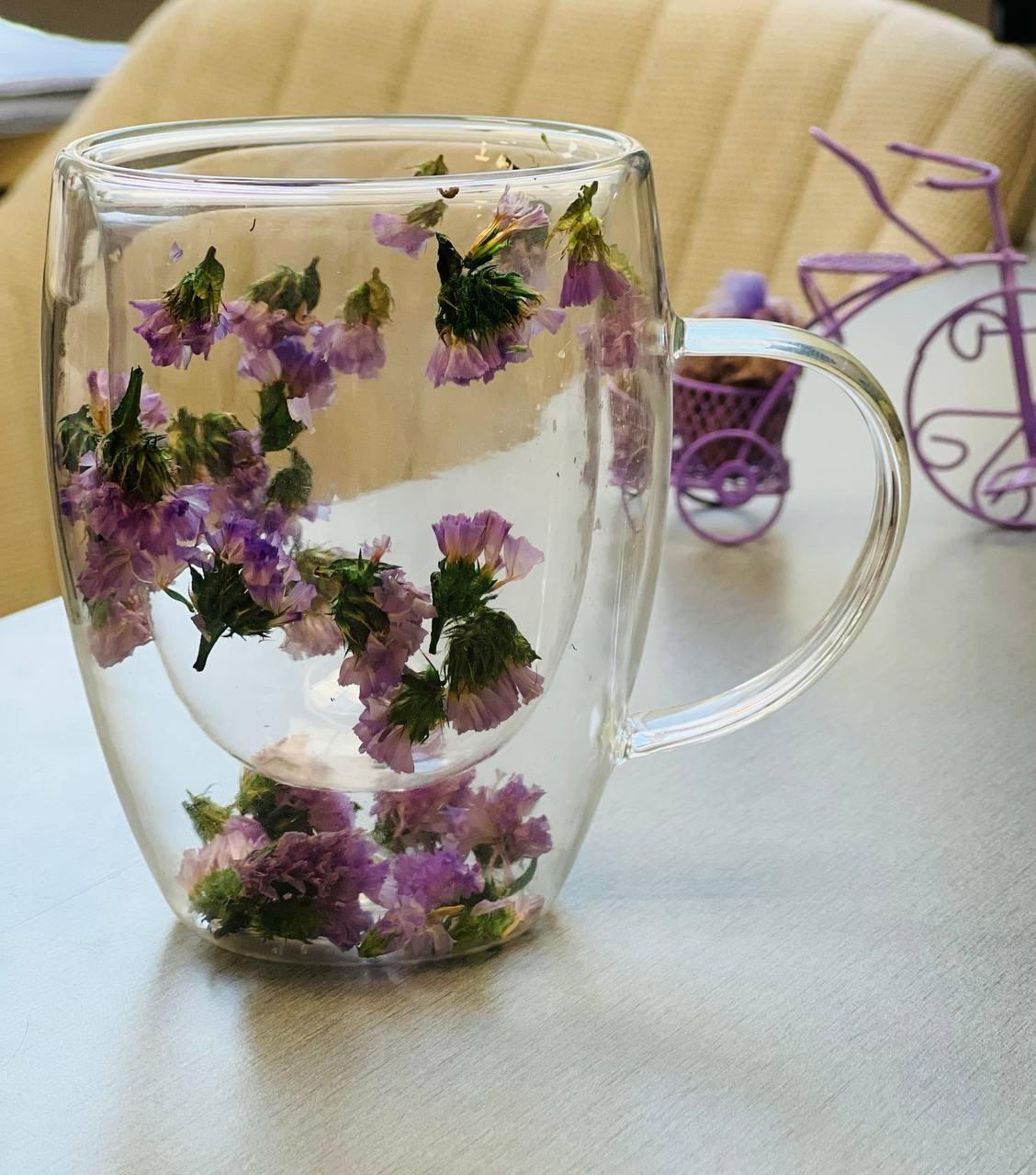 Кружка Olens Цветочное чудо 3 двойное стекло 350 мл (8030-499)