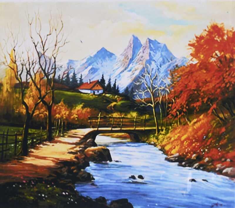 Картина за номерами TK Group 32042 30 Будиночок у горах 30х40 см (110405)