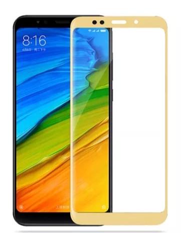 Загартоване захисне скло на Xiaomi Redmi 5 Plus Золоте Повне покриття