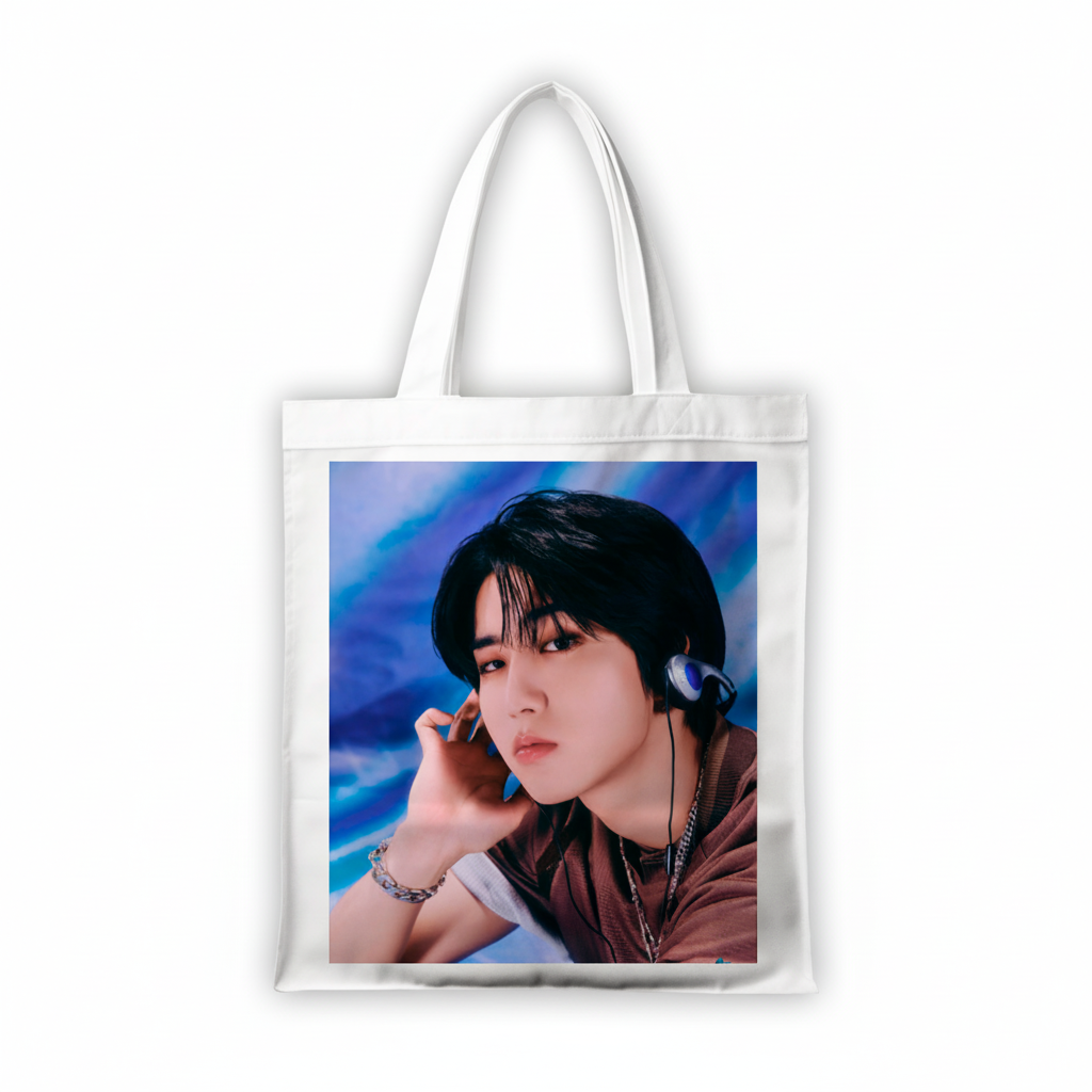 Сумка-шопер Stray Kids из льна Белый (11384)