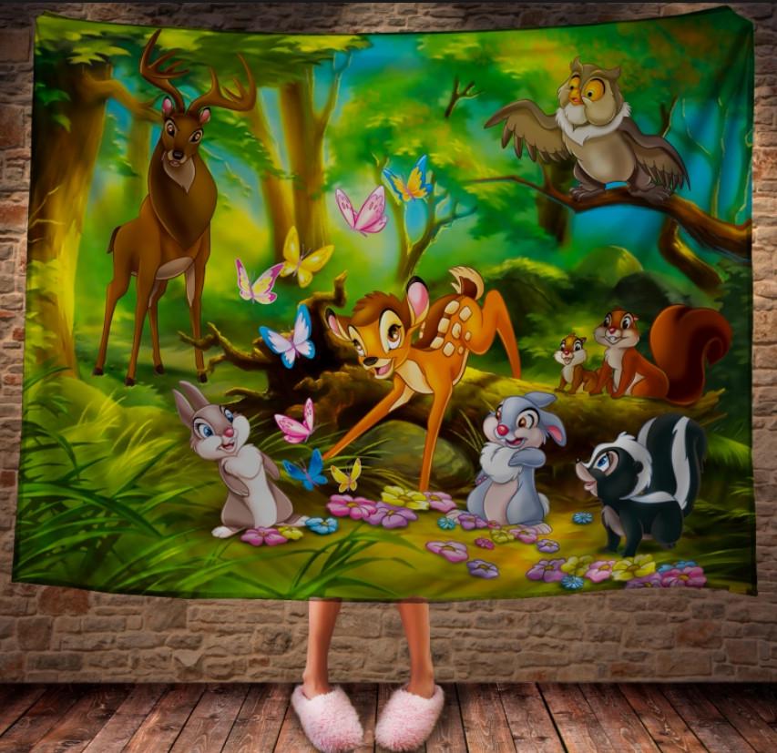 Плед с 3D принтом Бемби 150х200 см (epi_1769)