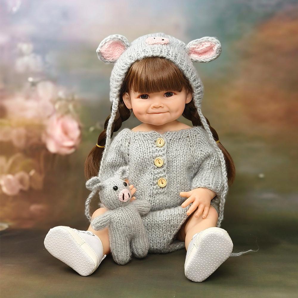 Кукла Reborn Мила винил-силиконовая с соской/бутылочкой/игрушкой 55 см (2457723675) - фото 4 Кукла Reborn Мила винил-силиконовая с соской/бутылочкой/игрушкой 55 см (2457723675) - фото 4