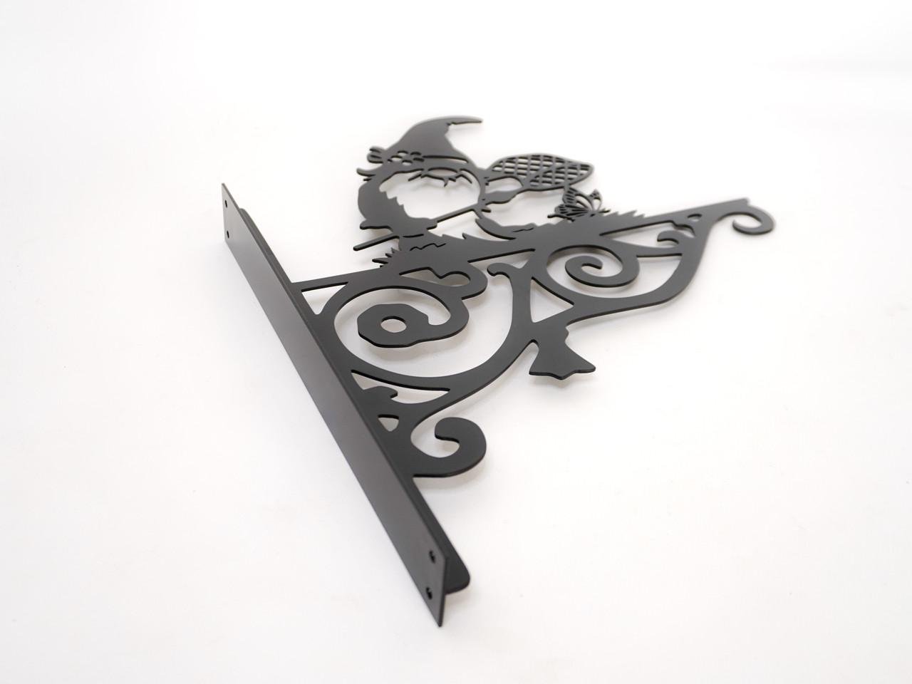 Кронштейн Гном для кашпо с цветами метал Черный (Б006) - фото 3