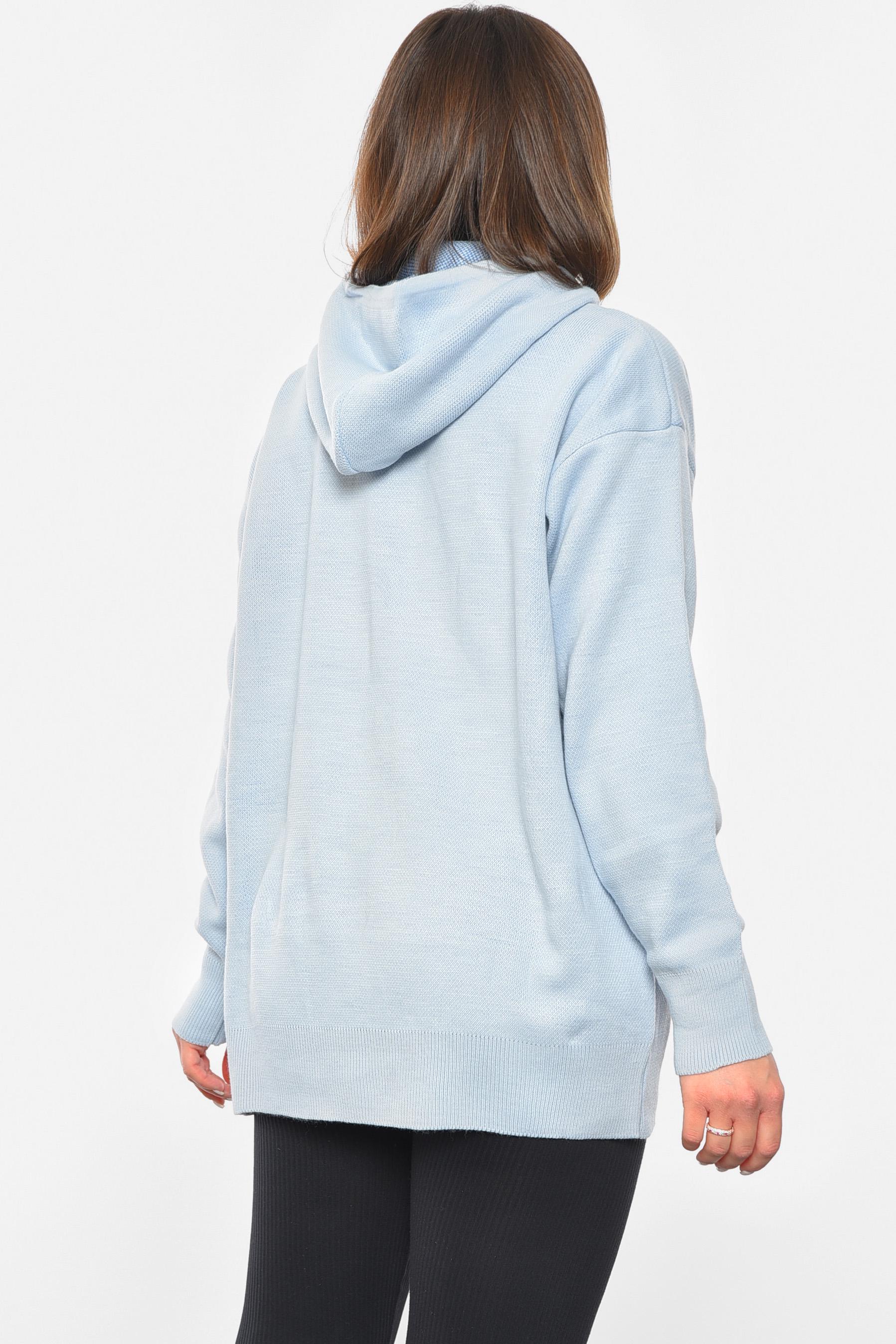 Худи женское L Голубой (193334) - фото 3