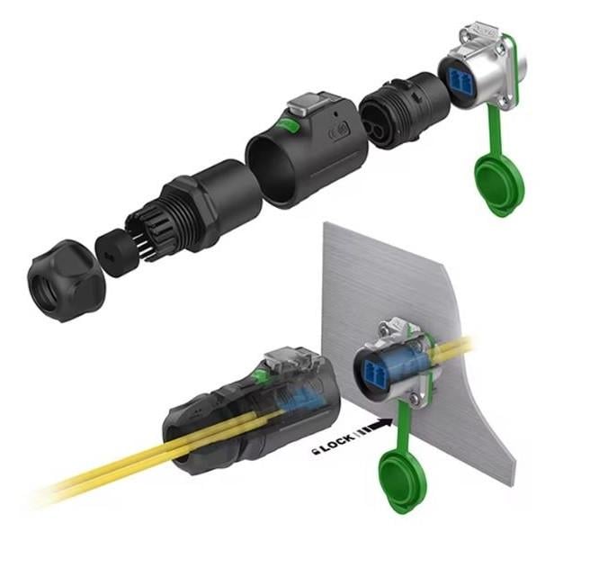 Оптический разъем CNLINKO LP-24-J/LC/213/SX-43-405 LC розетка на панель IP68 (2295384392) - фото 5 Оптический разъем CNLINKO LP-24-J/LC/213/SX-43-405 LC розетка на панель IP68 (2295384392) - фото 5