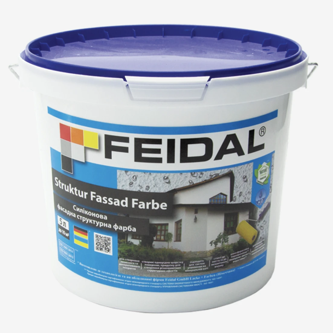 Краска фасадная силиконовая структурная Feidal Struktur Fassad Farbe 5 л (1886454959)