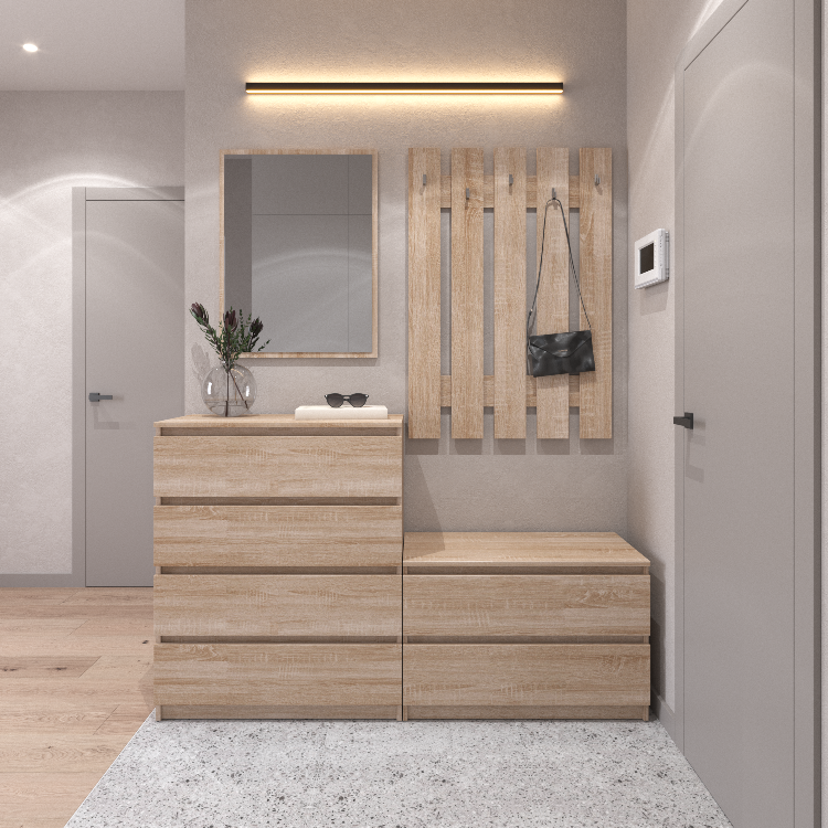 Прихожая VAYS комплект в прихожую 160х40х195 см Дуб сонома (30777879)