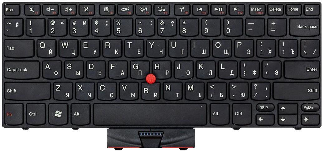 Клавиатура для ноутбука Lenovo ThinkPad Edge E10/X100/X100E/X120E Point Stick Black Frame Black