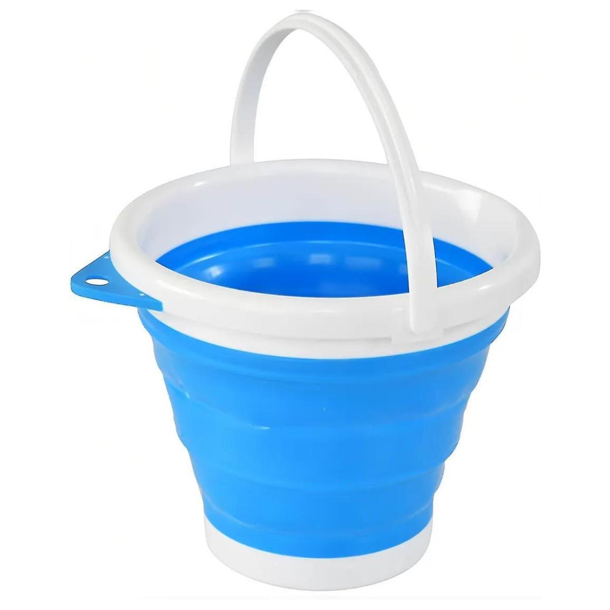 Відро складане силіконове SILICON BUCKET 10 л (1981 C) Блакитний