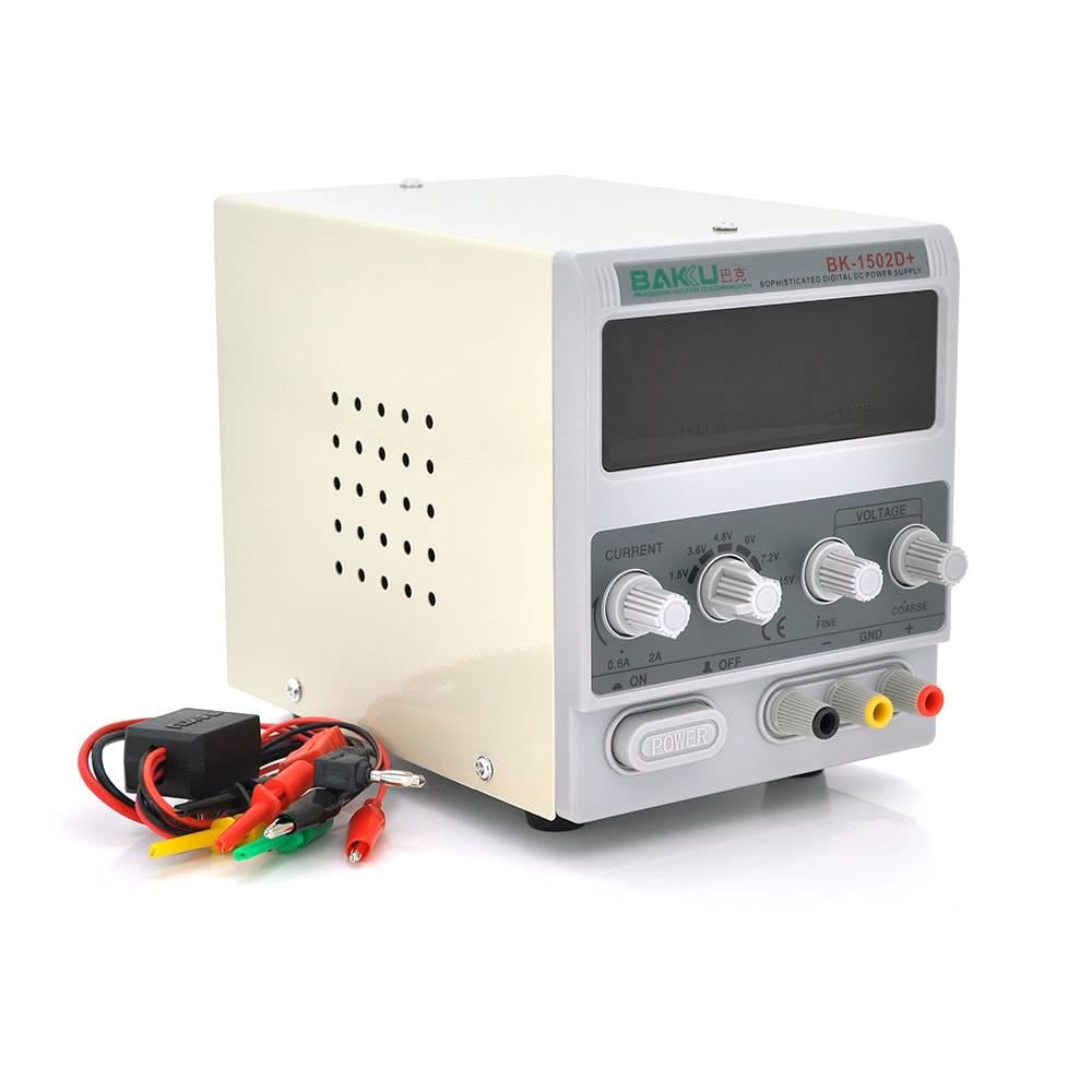 Блок живлення з цифровою індикацією BAKKU BK 1502D+ (31969) Блок живлення з цифровою індикацією BAKKU BK 1502D+ (31969)