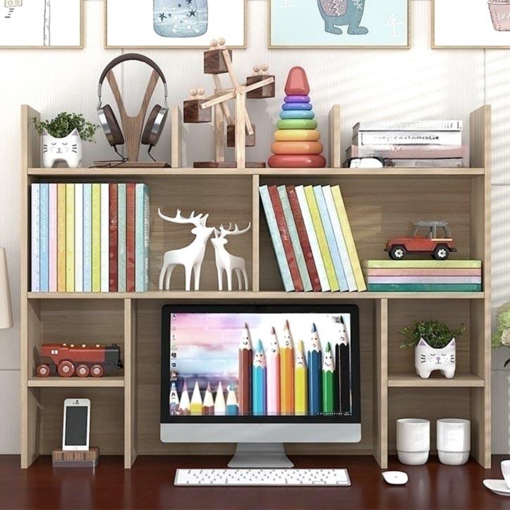 Полка-надстройка настольная из дерева Эвелора бланже (АКД-005001)