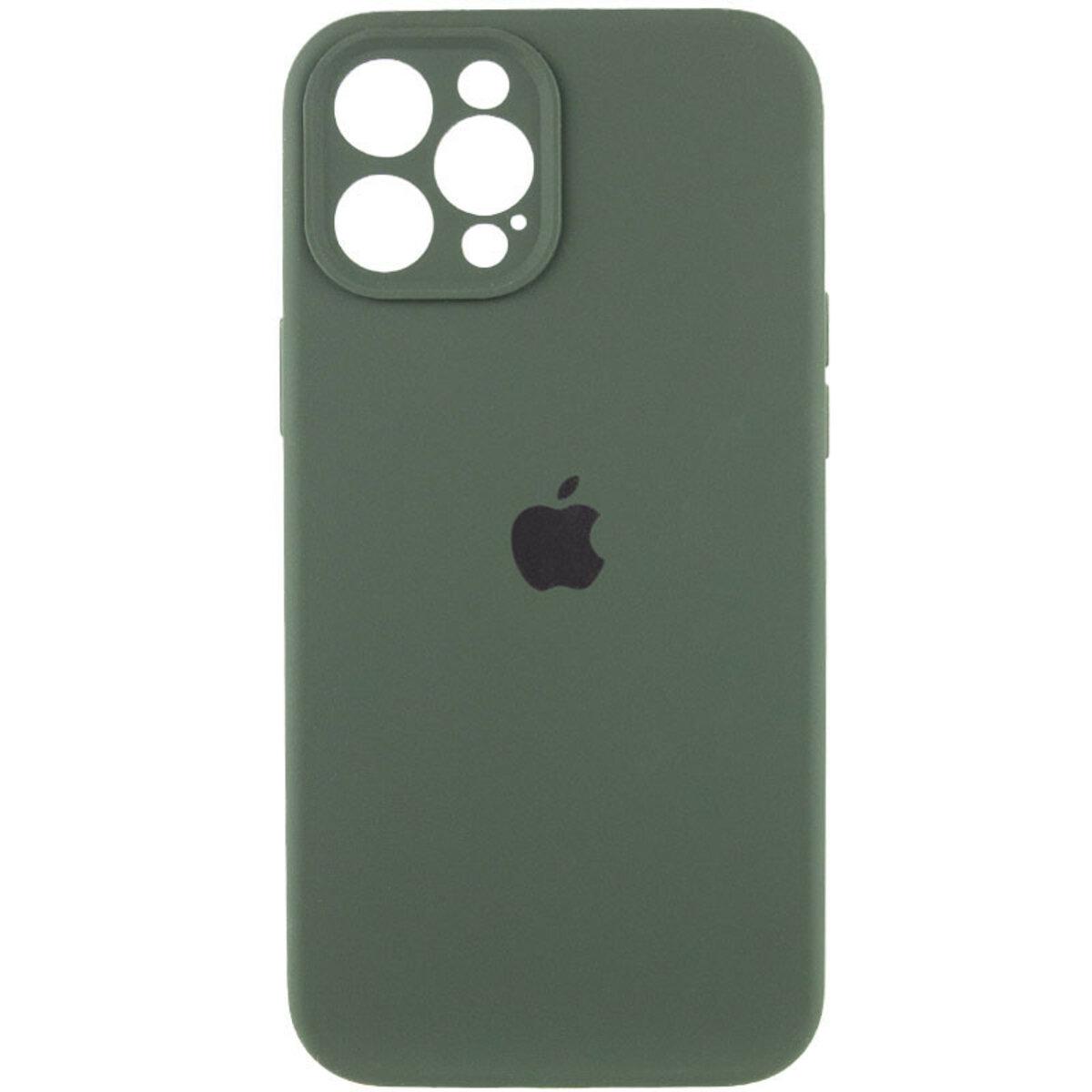 Противоударный чехол для Apple iPhone 12 Pro Silicone Full Case AA Camera Protect / Atrovirens